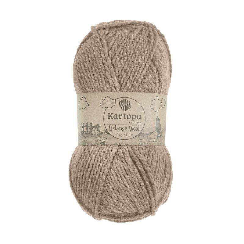 Пряжа для ручного вязания "Melange Wool", Kartopu, 100 г, 170 м, в ассортименте