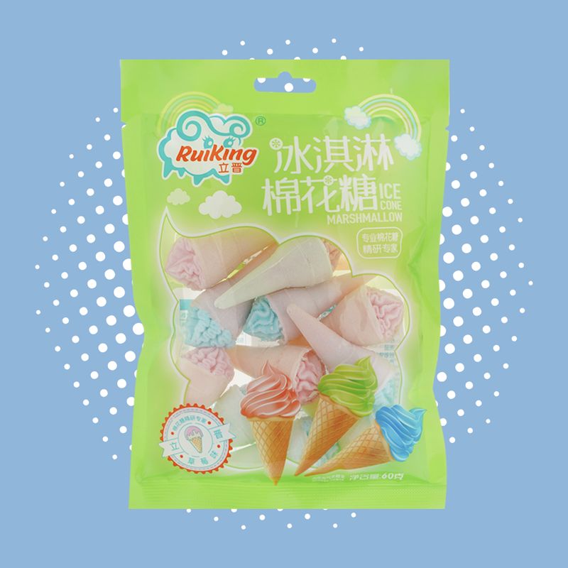 Зефир жевательный "Айс коне", 60 г, в ассортименте