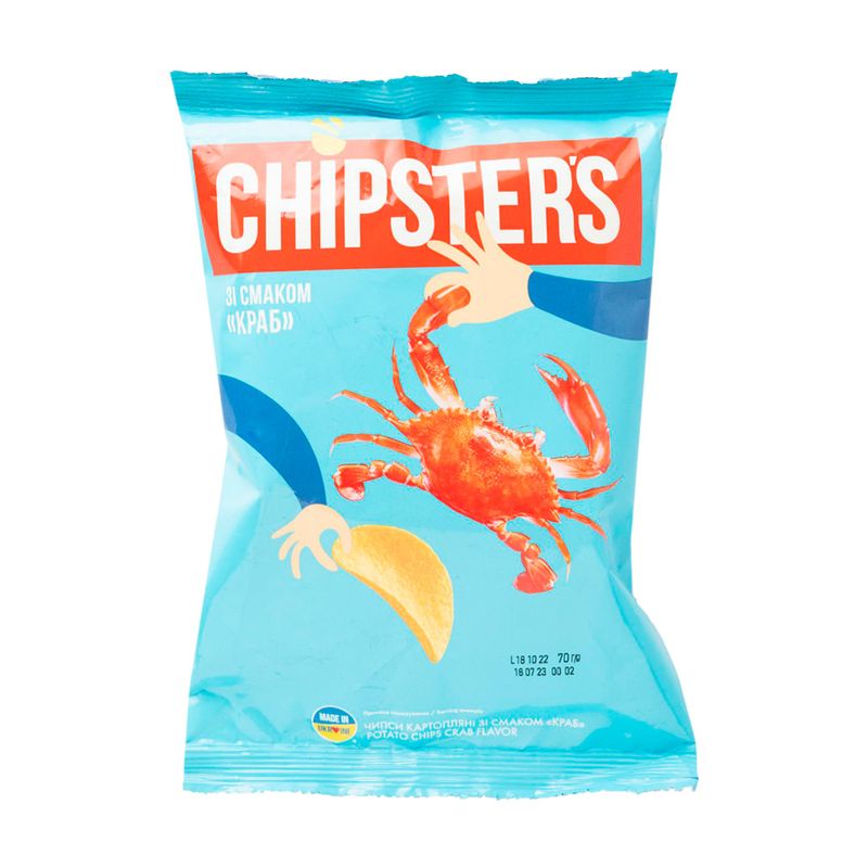 Картофельные чипсы Chipster's, со вкусом краба, 60 г