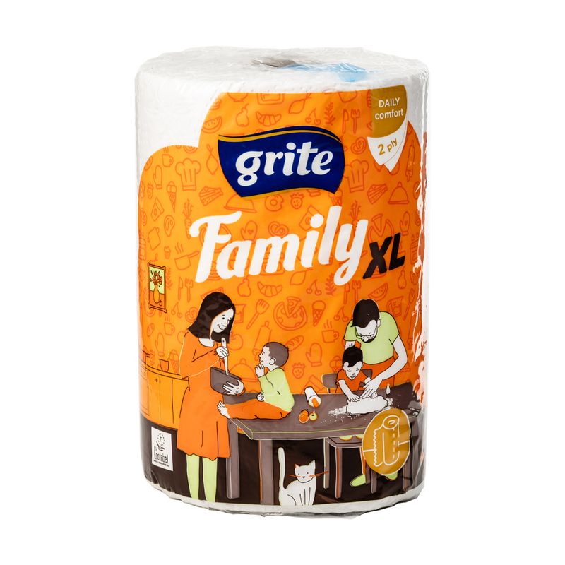 Бумажные полотенца, Grite Family, 2 слоя