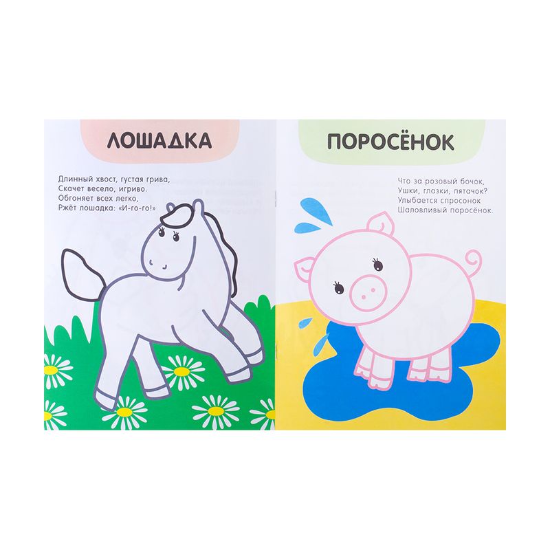Серия "Раскраски с цветным контуром для малышей"
