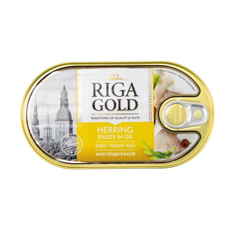 Филе сельди Riga Gold в масле, 190г