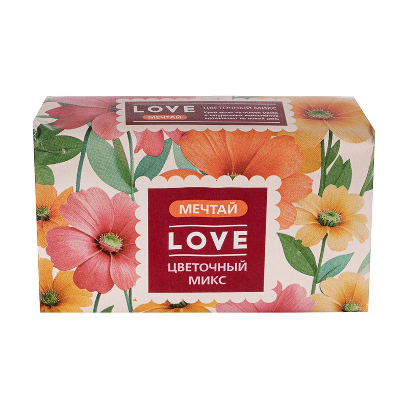 Крем-мыло туалетное твёрдое, Love, 180 г, в ассортименте