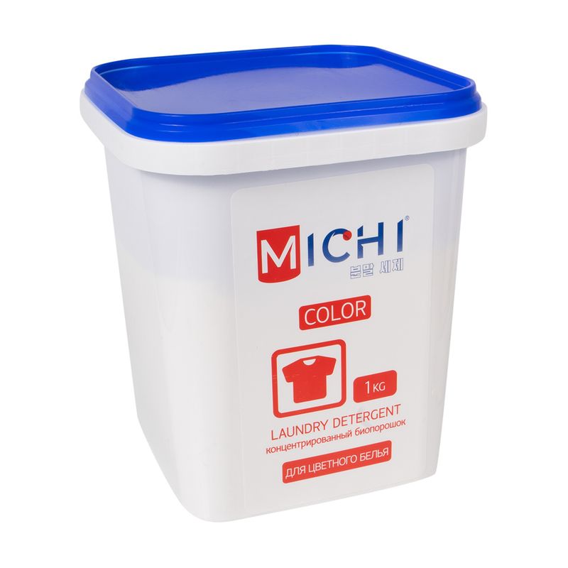 Концентрированный стиральный биопорошок, MICHI, для цветного белья, 1 кг