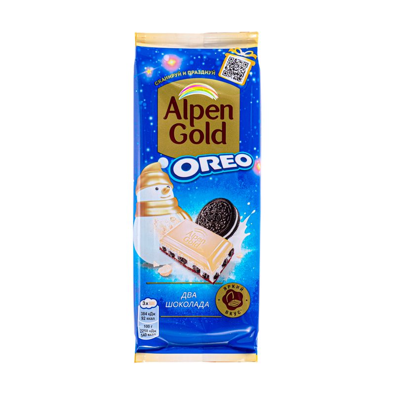 Шоколад "Oreo", Alpen Gold, 85 г