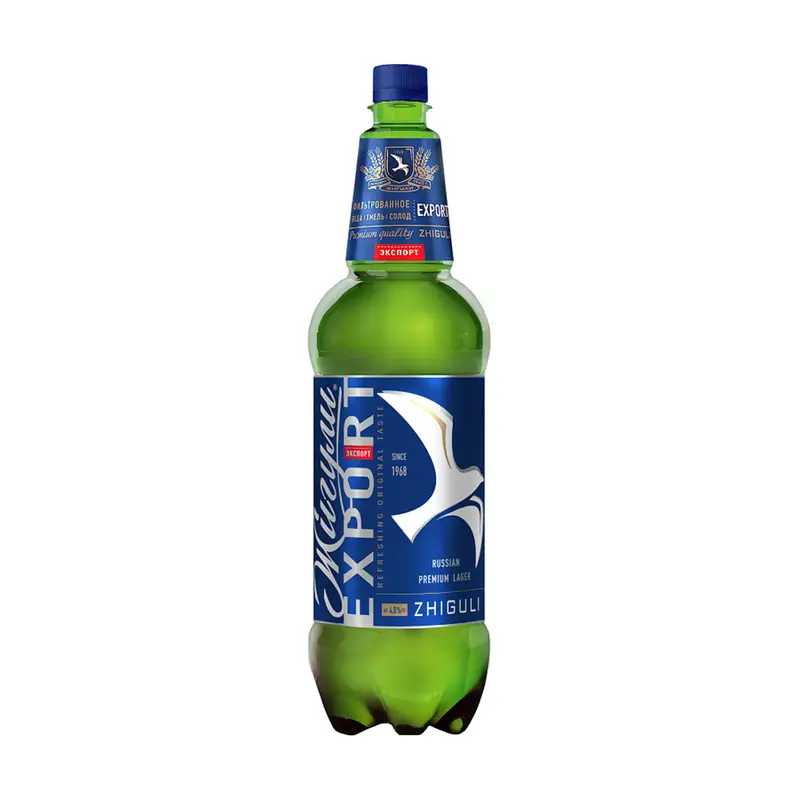 Пиво светлое "Барное Export", Жигули, 4,8%, 1,25 л