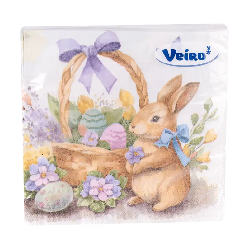 Салфетки, Veiro, трёхслойные, 33х33 см, 20 шт., в ассортименте