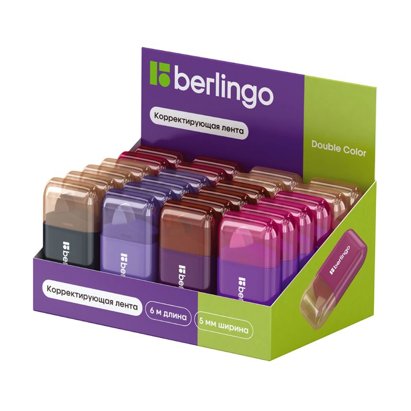 Лента корректирующая, Berlingo, 5 мм х 6 м, в ассортименте