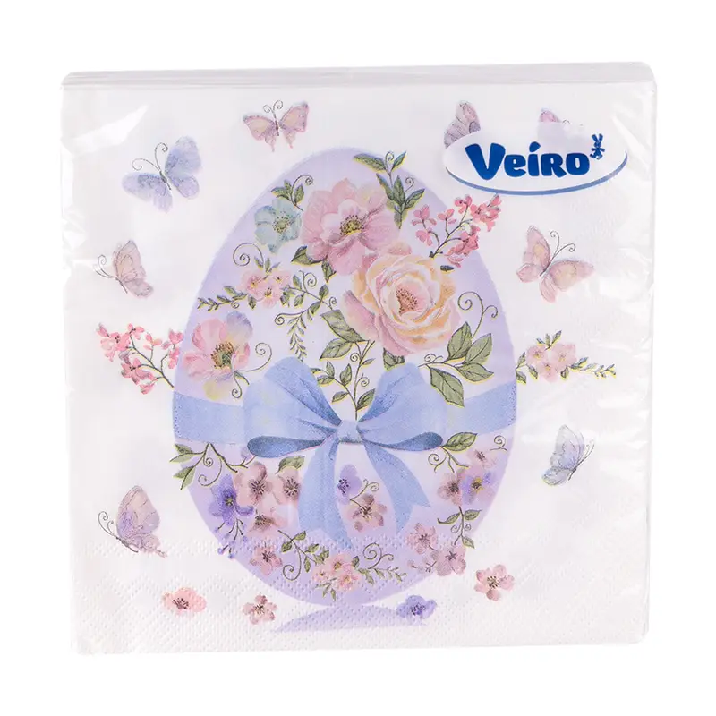 Салфетки, Veiro, трёхслойные, 33х33 см, 20 шт., в ассортименте