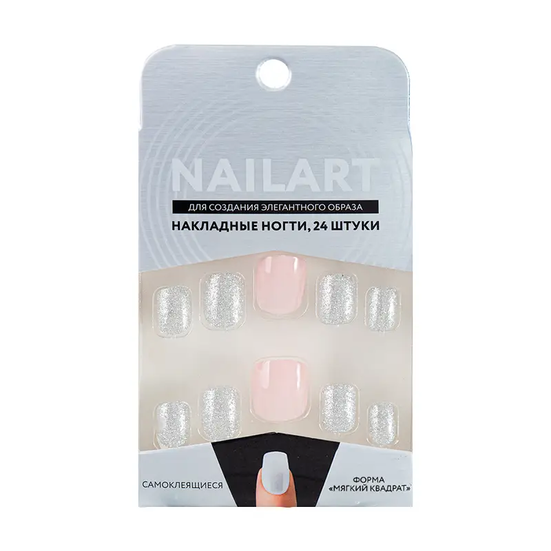 Набор накладных самоклеящихся ногтей, NAILART, 24 шт., в ассортименте