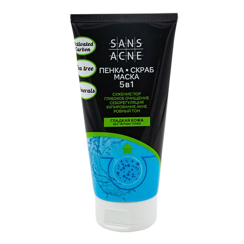 Пенка-скраб-маска для лица, Sans Acne, 160 мл, в ассортименте