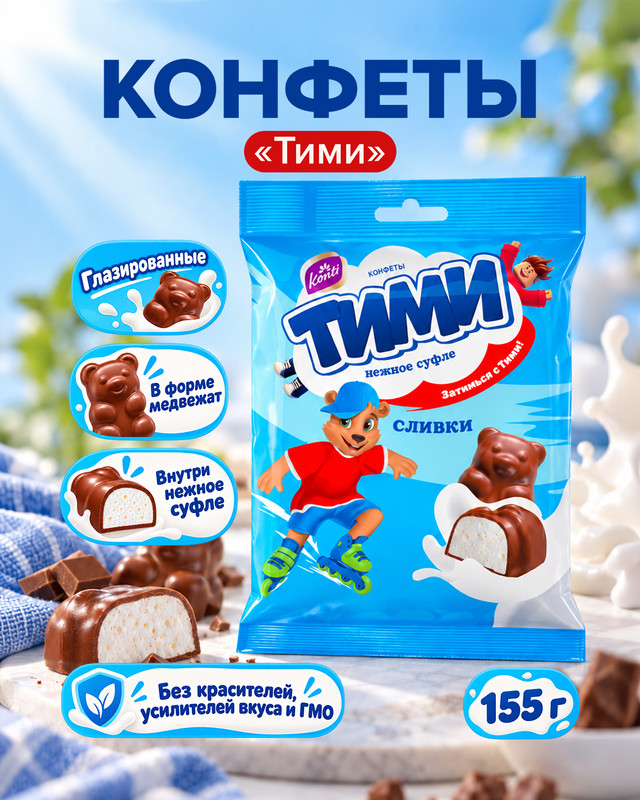 Конфеты "Тими", Konti, 155 г, в ассортименте