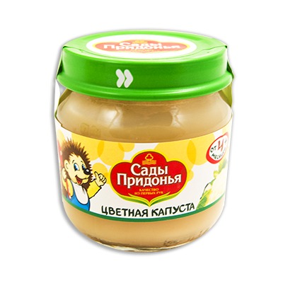 Пюре овощное "Сады Придонья", цветная капуста, 80 г