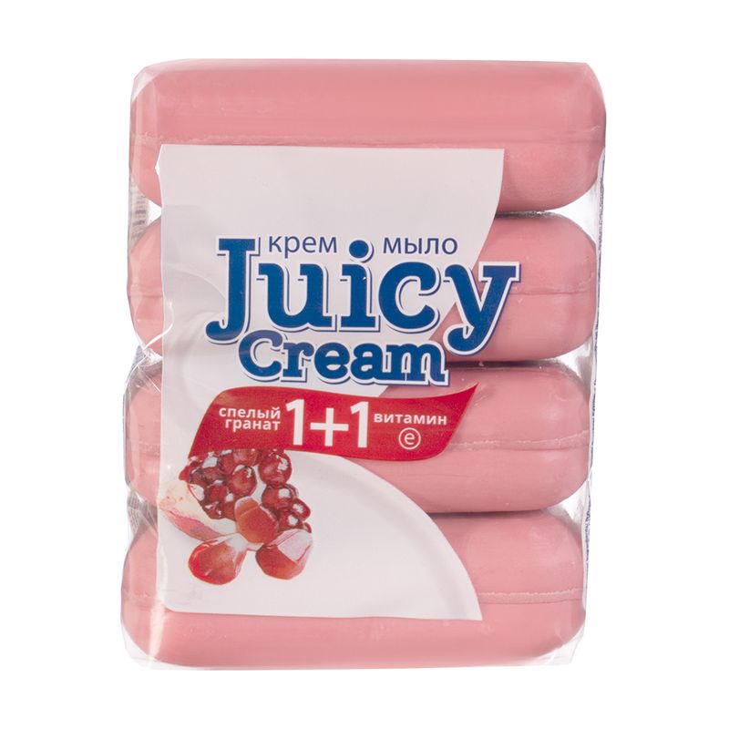 Крем-мыло "Juicy Cream", 90 г х 4 шт., в ассортименте