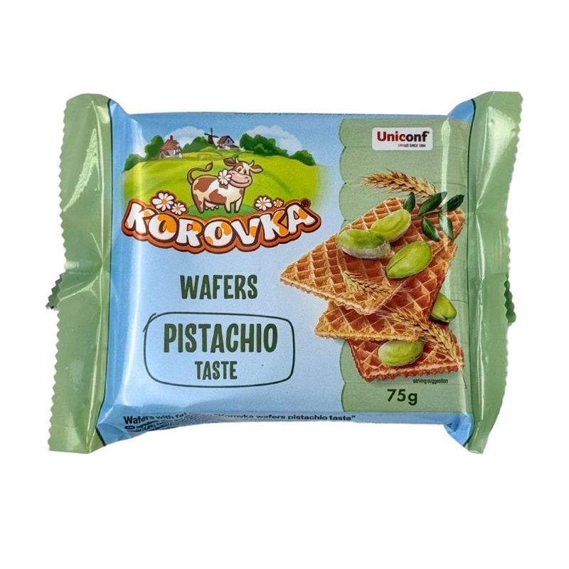 Вафли Korovka фисташка 75г
