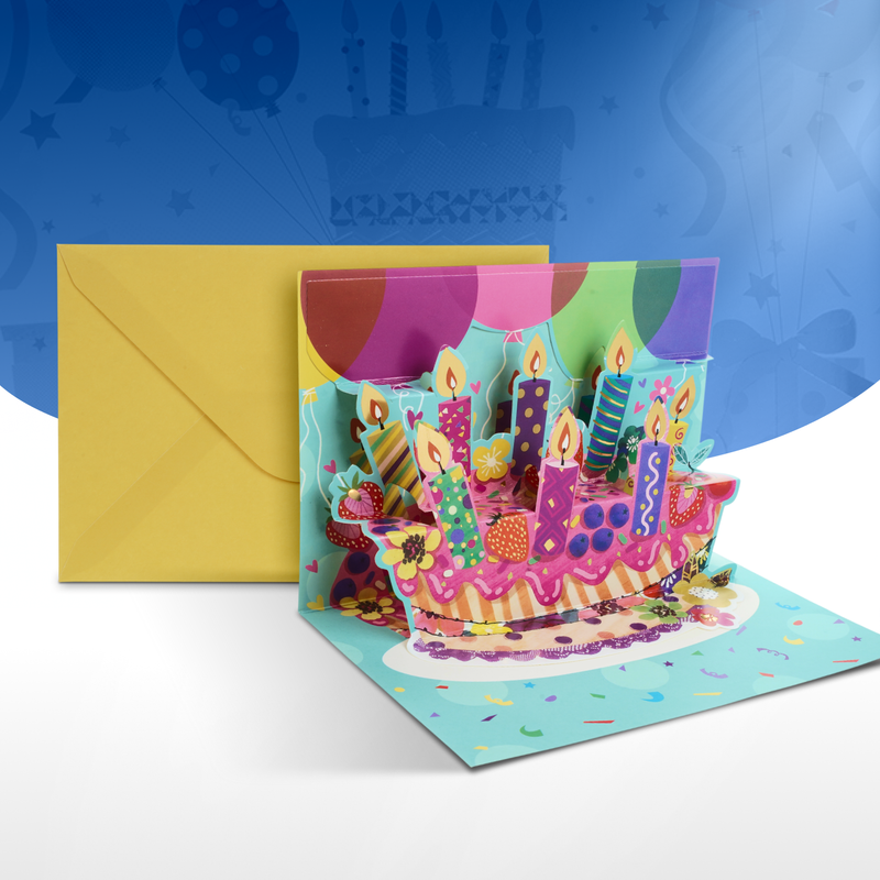 Открытка 3D "Афисьён" с конвертом, Party, в ассортименте