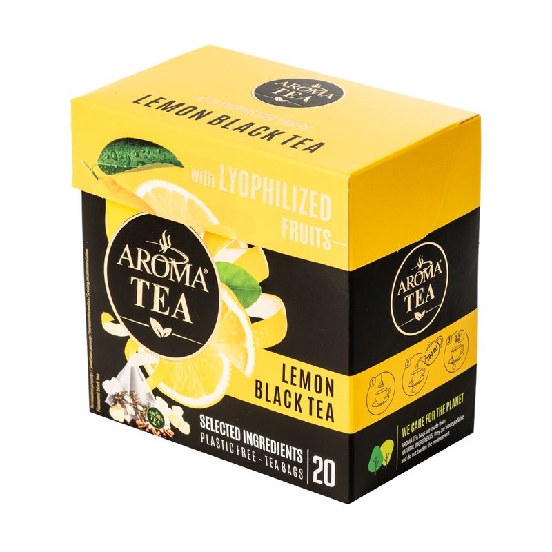 Чай черный Aroma Tea, с сушеными лимонами, 30 гр.