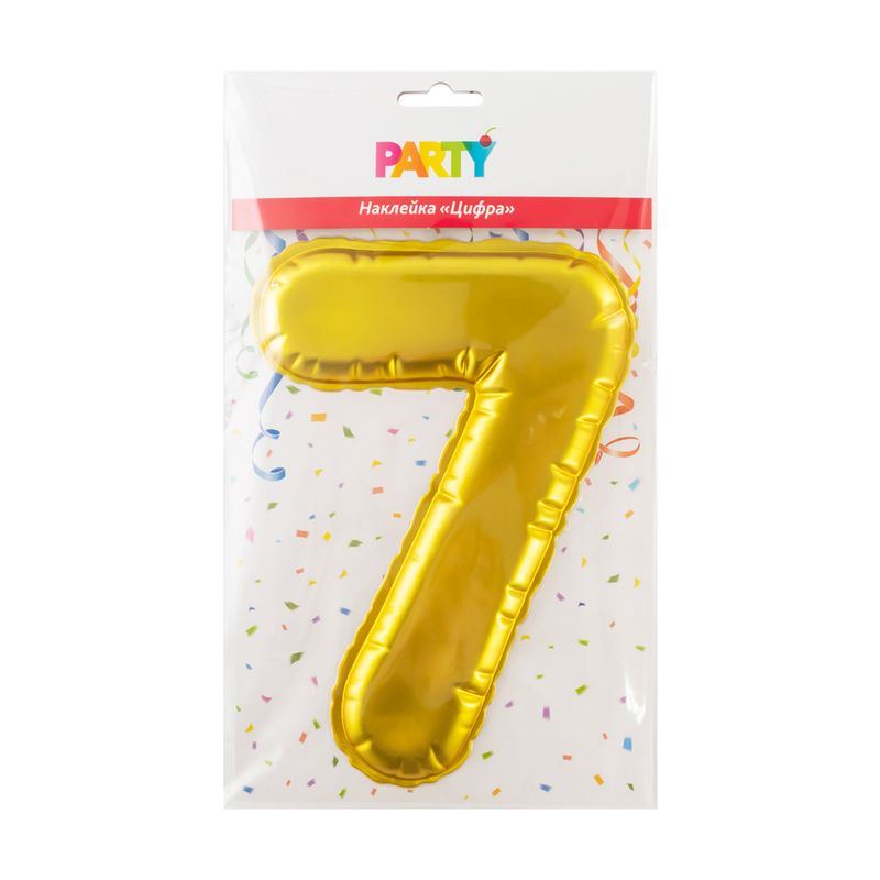 Наклейка "Цифра", Party, в ассортименте