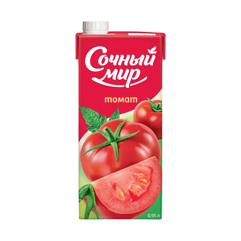 Нектар томатный с солью, Сочный мир, 0,95 л