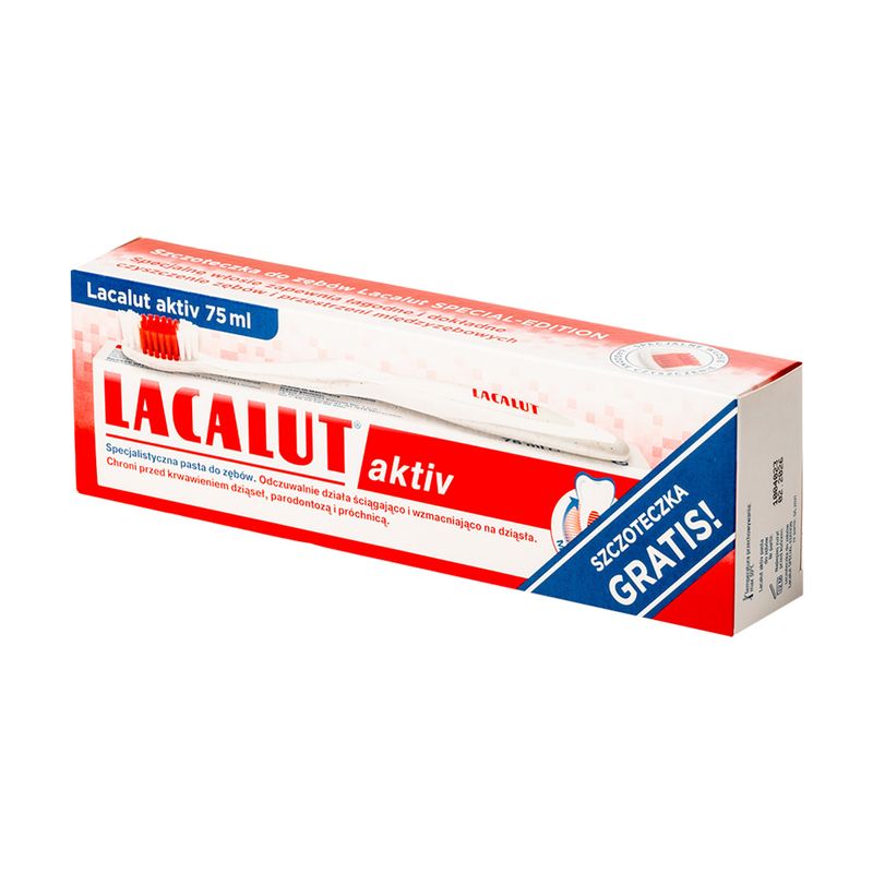 Зубная паста, Lacalut Active, 75 мл + подарок