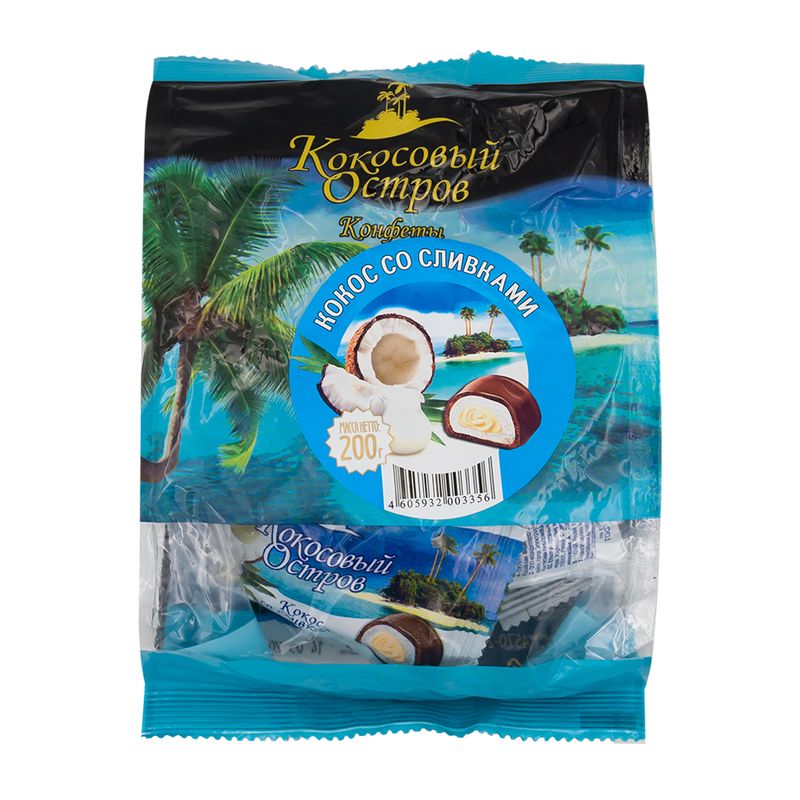 Конфеты "Кокосовый остров", 200 г, в ассортименте