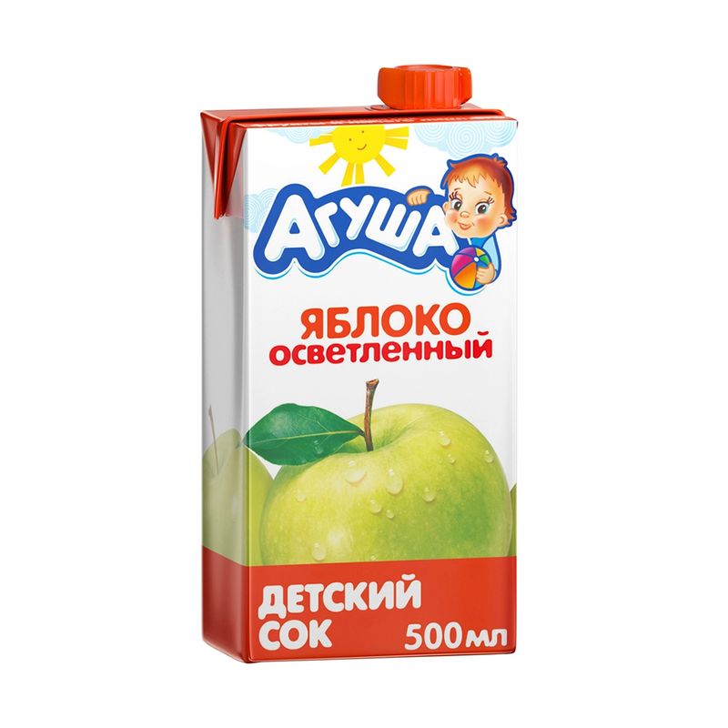 Сок "Яблоко осветлённое", Агуша, 500 г