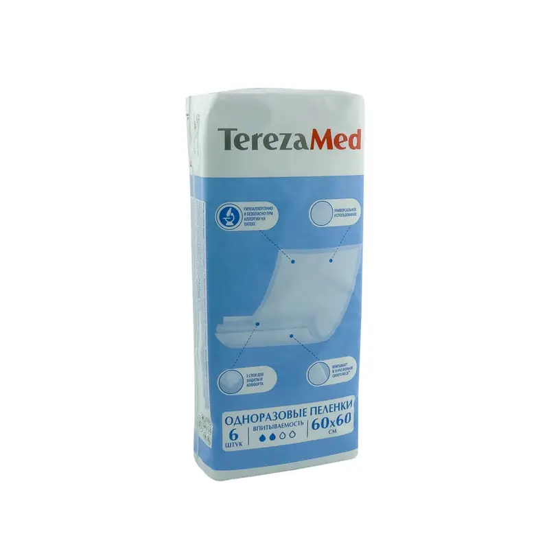 Пелёнки одноразовые Tereza Med, 60*60