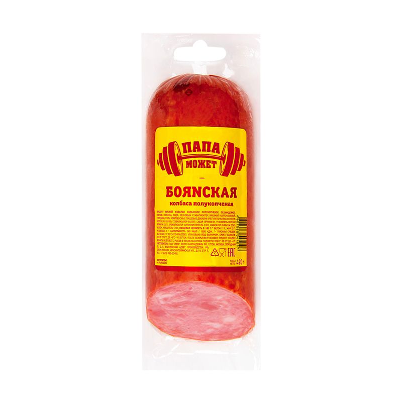 Колбаса полукопчёная, Папа Может, 280 г
