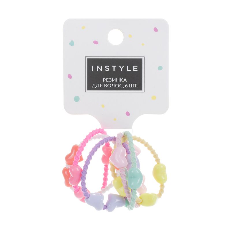 Резинка для волос, INSTYLE, 6 шт., в ассортименте