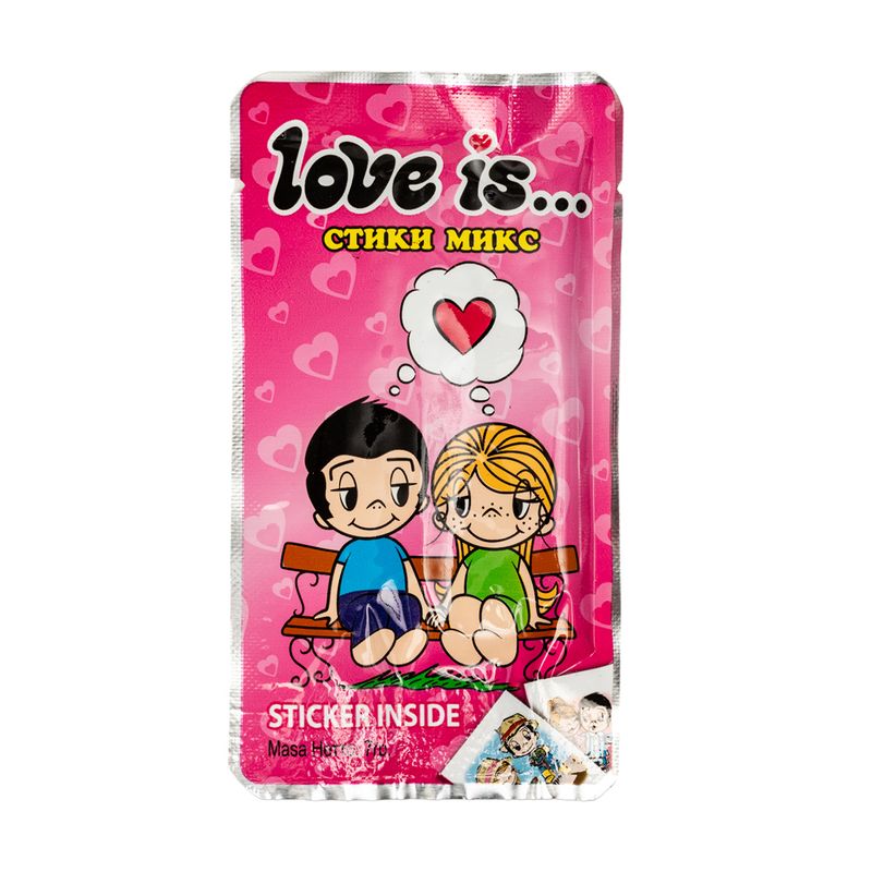 Жевательные конфеты Love is + наклейка, 7 г