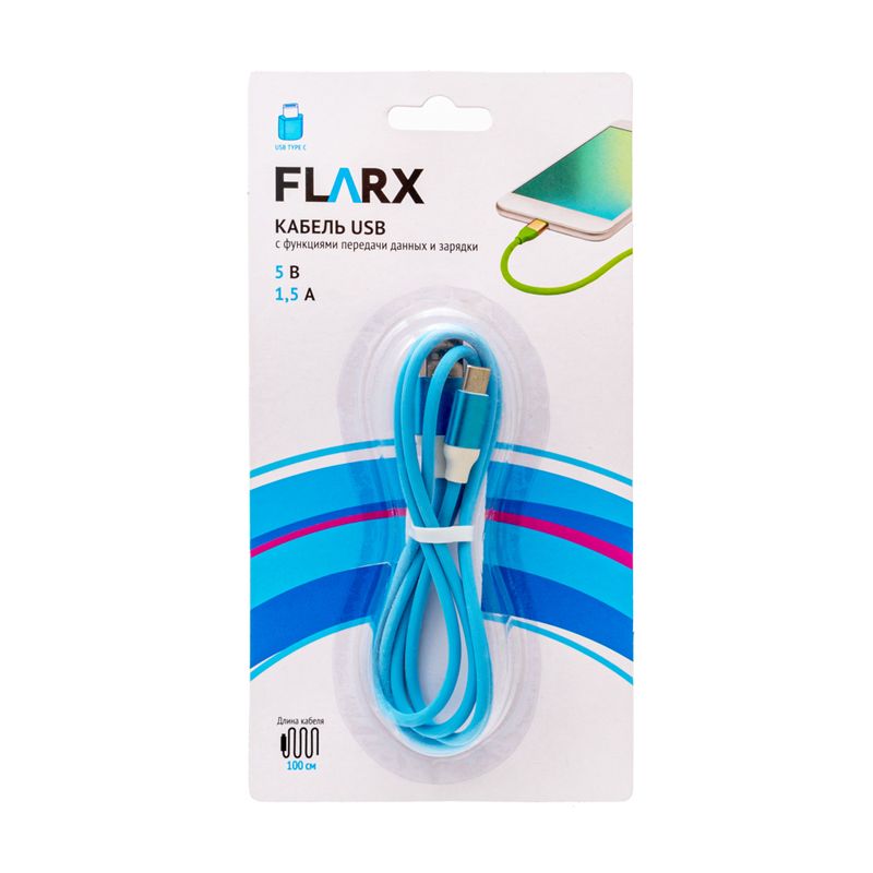 Кабель USB, FLARX, 100 см, в ассортименте