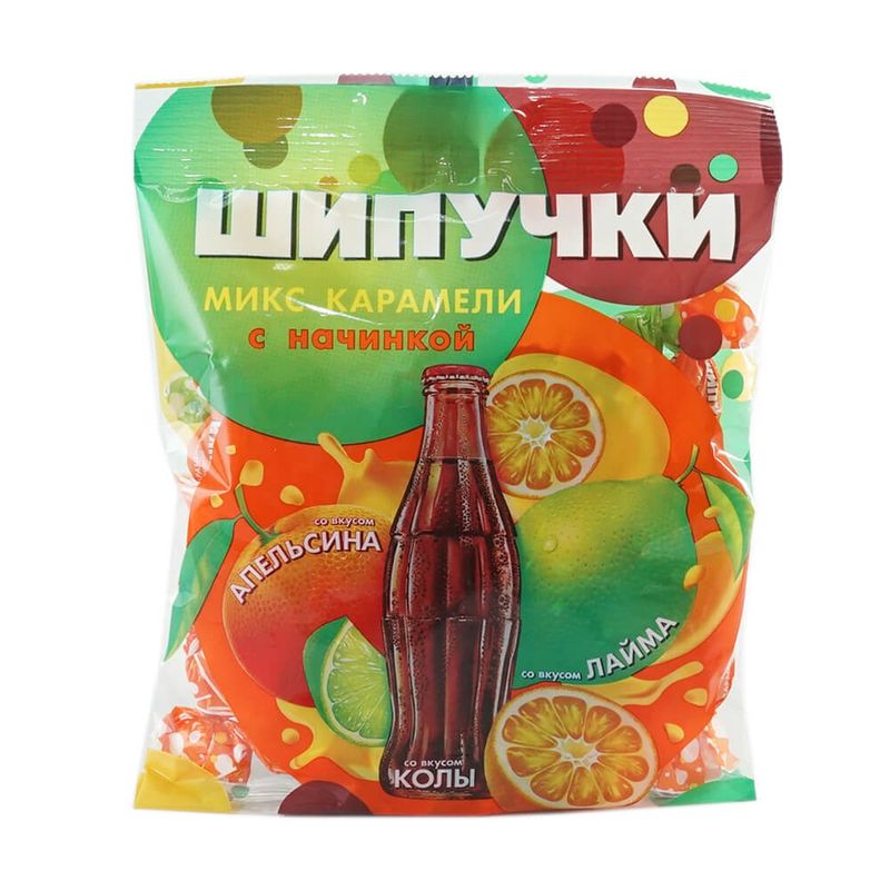 Карамель "Шипучки" с начинкой, микс, 150 г
