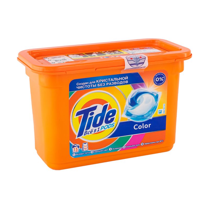 Стиральный порошок, Tide, капсулы, 15 шт. в ассортименте