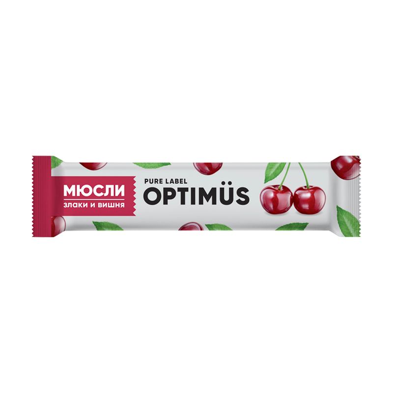 Батончик-мюсли, Optimus, со злаками, 25 г, в ассортименте