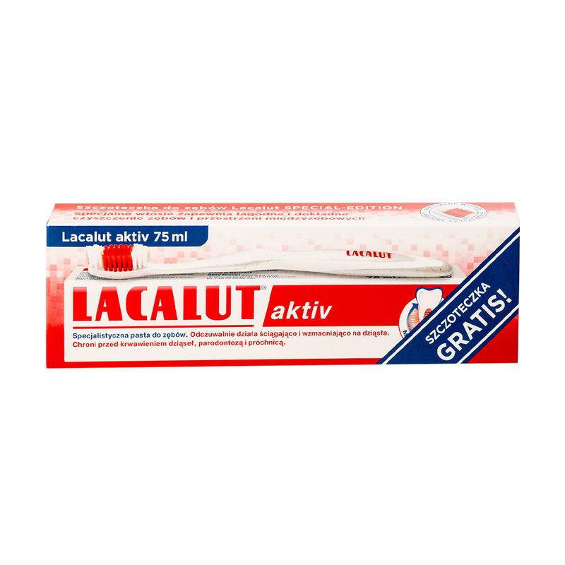 Зубная паста, Lacalut Active, 75 мл + подарок