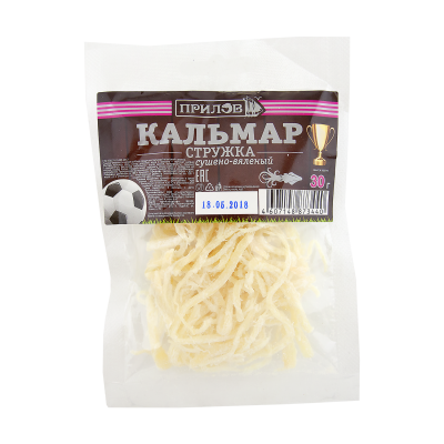 Стружка кальмара «Прилов» сушено-вяленая, 30 г