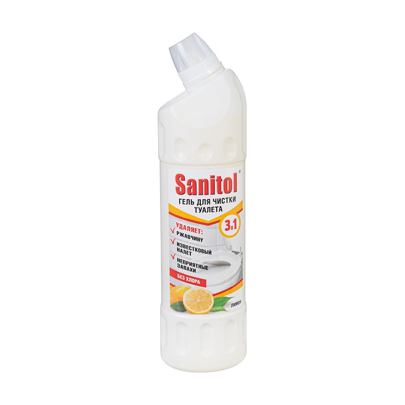Гель для чистки туалета 3 в 1, Sanitol, 750 мл