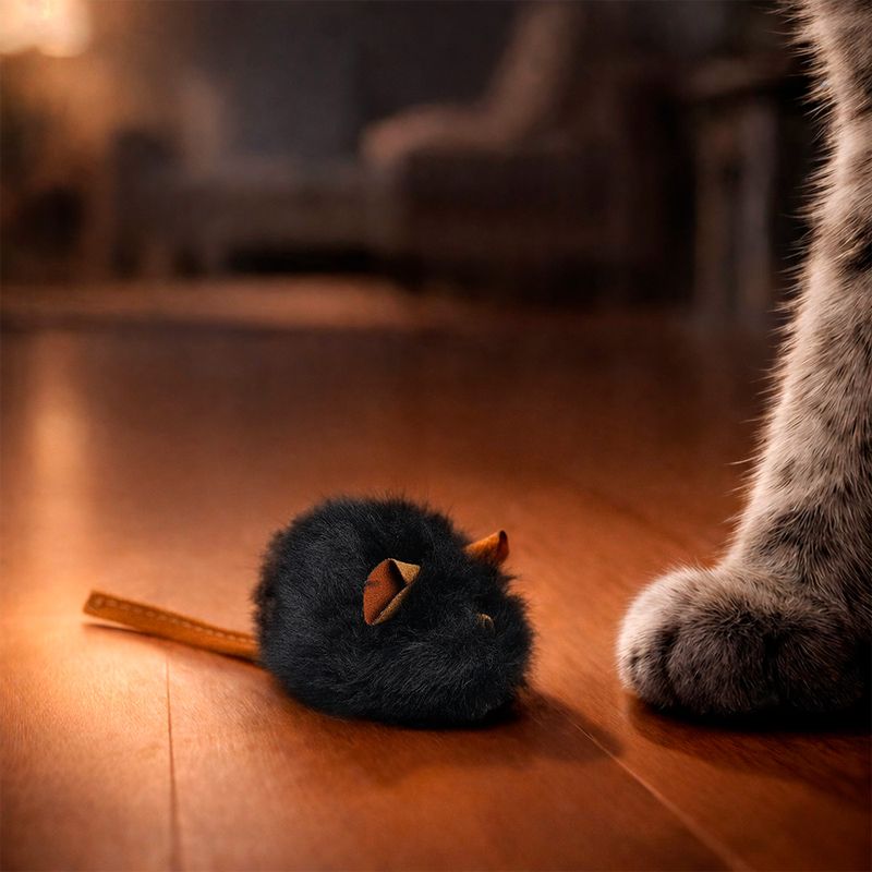 Игрушка для кошек "Мышка со звуком", Pet Club, 14х4 см, в ассортименте