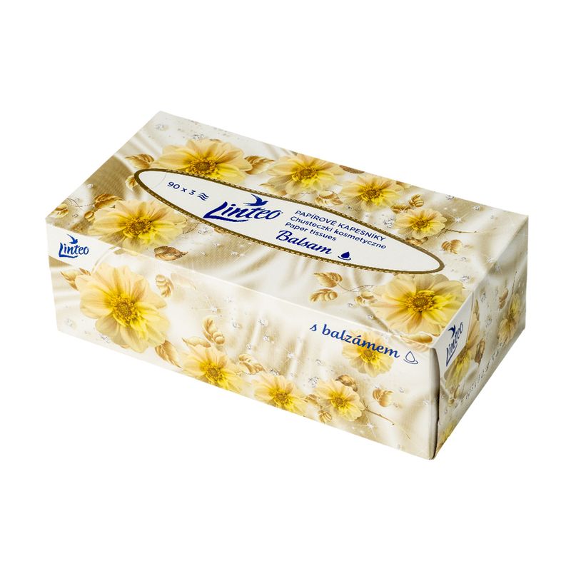 Косметические салфетки Linteo Premium, 3 слоя, 90 шт.