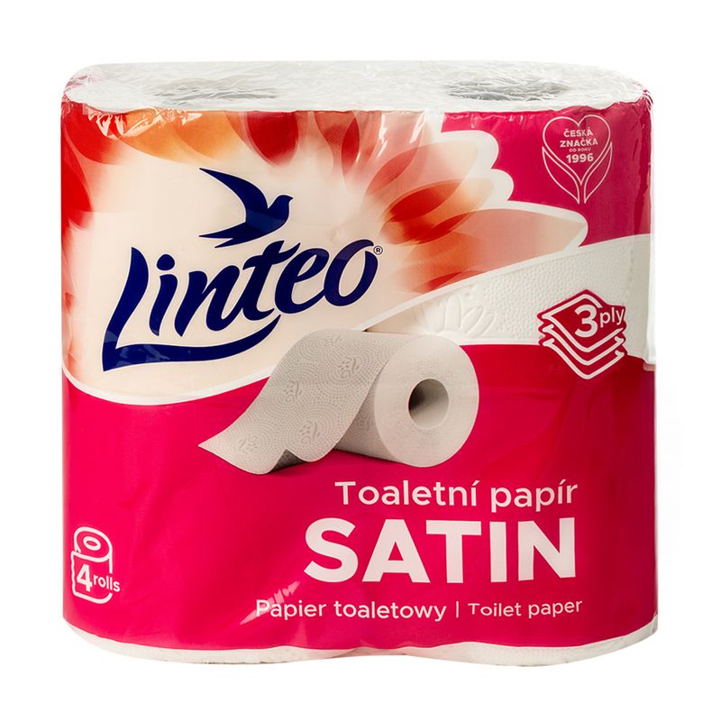 Туалетная бумага Linteo, 3 слоя, 4 руллона