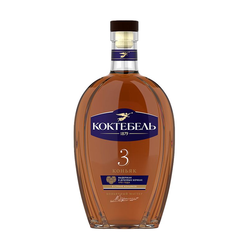 Коньяк 3-х летний, Коктебель, 40%, 0,5 л