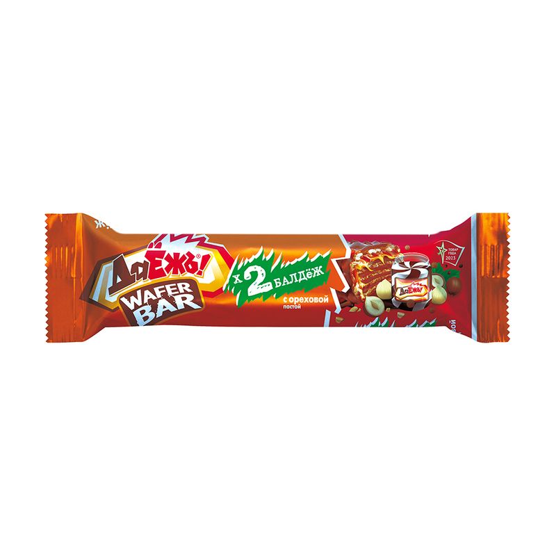 Конфеты вафельные "ДАЁЖЪ!", 50 г, с ореховой пастой