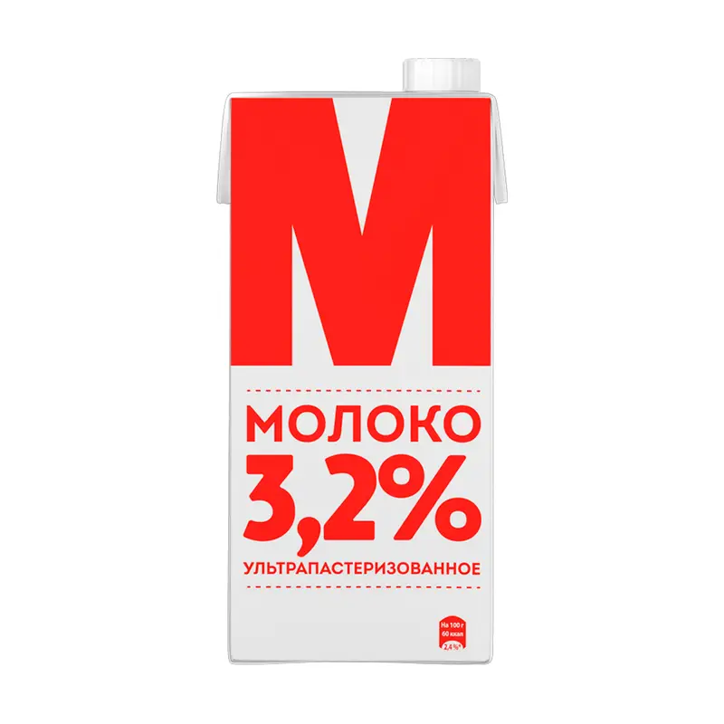 Молоко ультрапастеризованное, 3,2 %, 950 мл