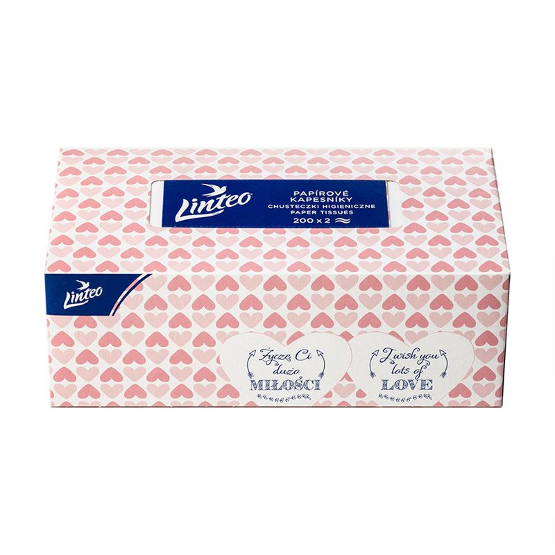 Linteo бумажные носовые платки, 2 слоя, 200 шт.