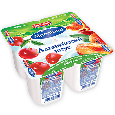 Йогурт "Alpenland. Вишня-апельсин", 0,3%, 95 г