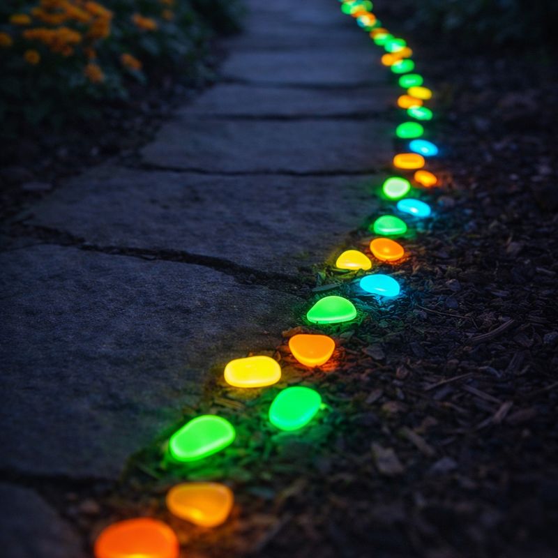 Набор камней светящихся для сада, GreenArt, 50 шт., в ассортименте