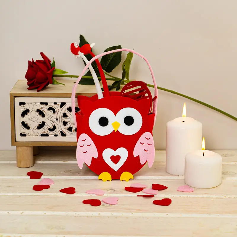 Корзинка фетровая "Совушка", With Love, в ассортименте