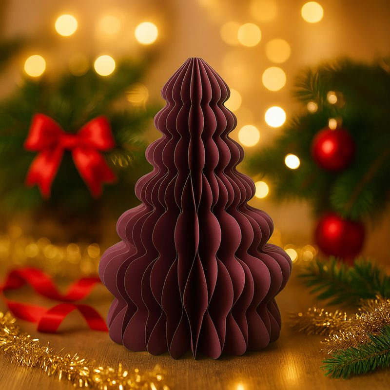 Декорация бумажная "Ёлка", Снежное кружево, 34,5 см, в ассортименте