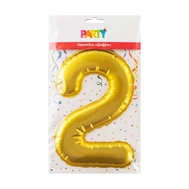 Наклейка "Цифра", Party, в ассортименте