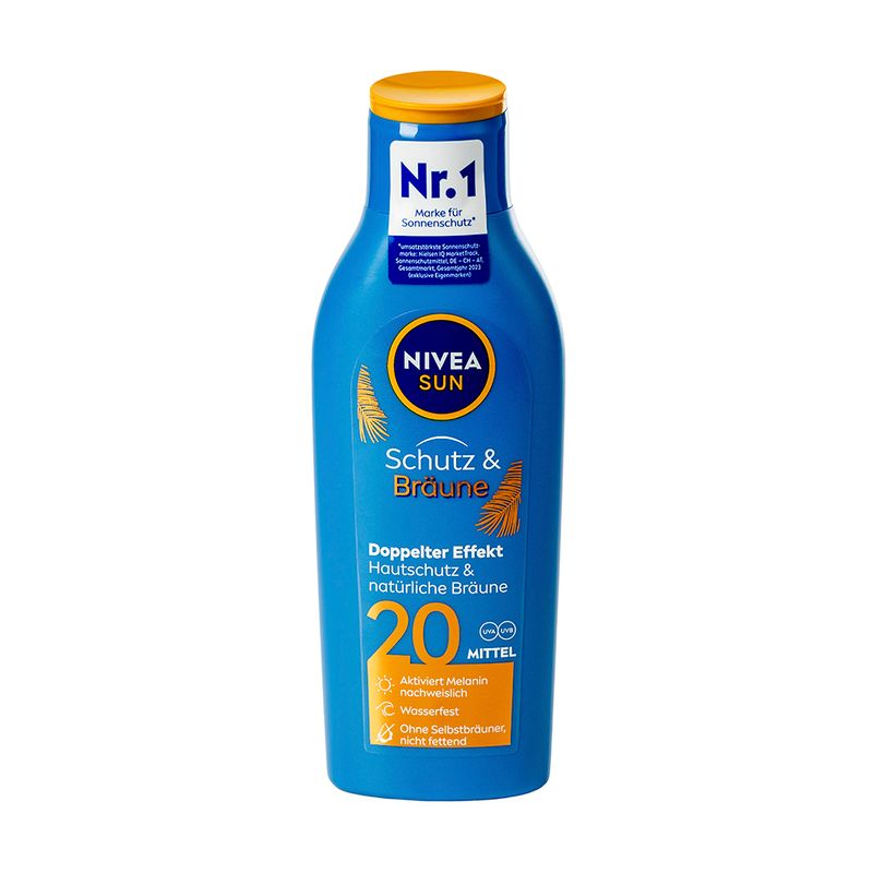 Лосьон для загара с экстрактом меланина Nivea Sun, SPF20, 200 мл